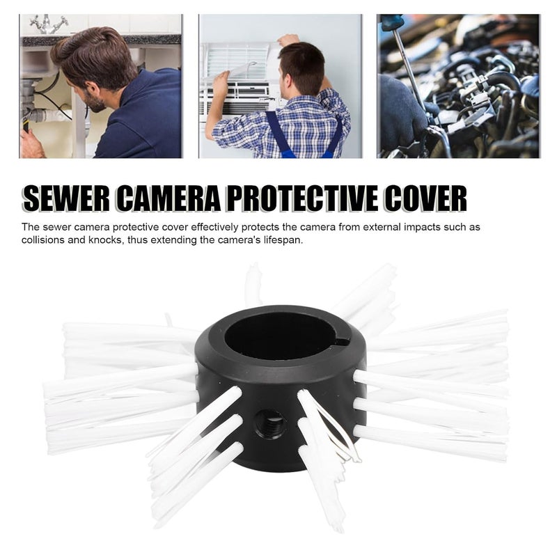 GLOGLOW Camera Sewer Protective Cover, Plastic Sewer Camera Guide Wheel Industrial Pipe Inspection Camera Accessories for 17 to 18mm Endoscope Pipeline Inspection and Monitoring - Image 2